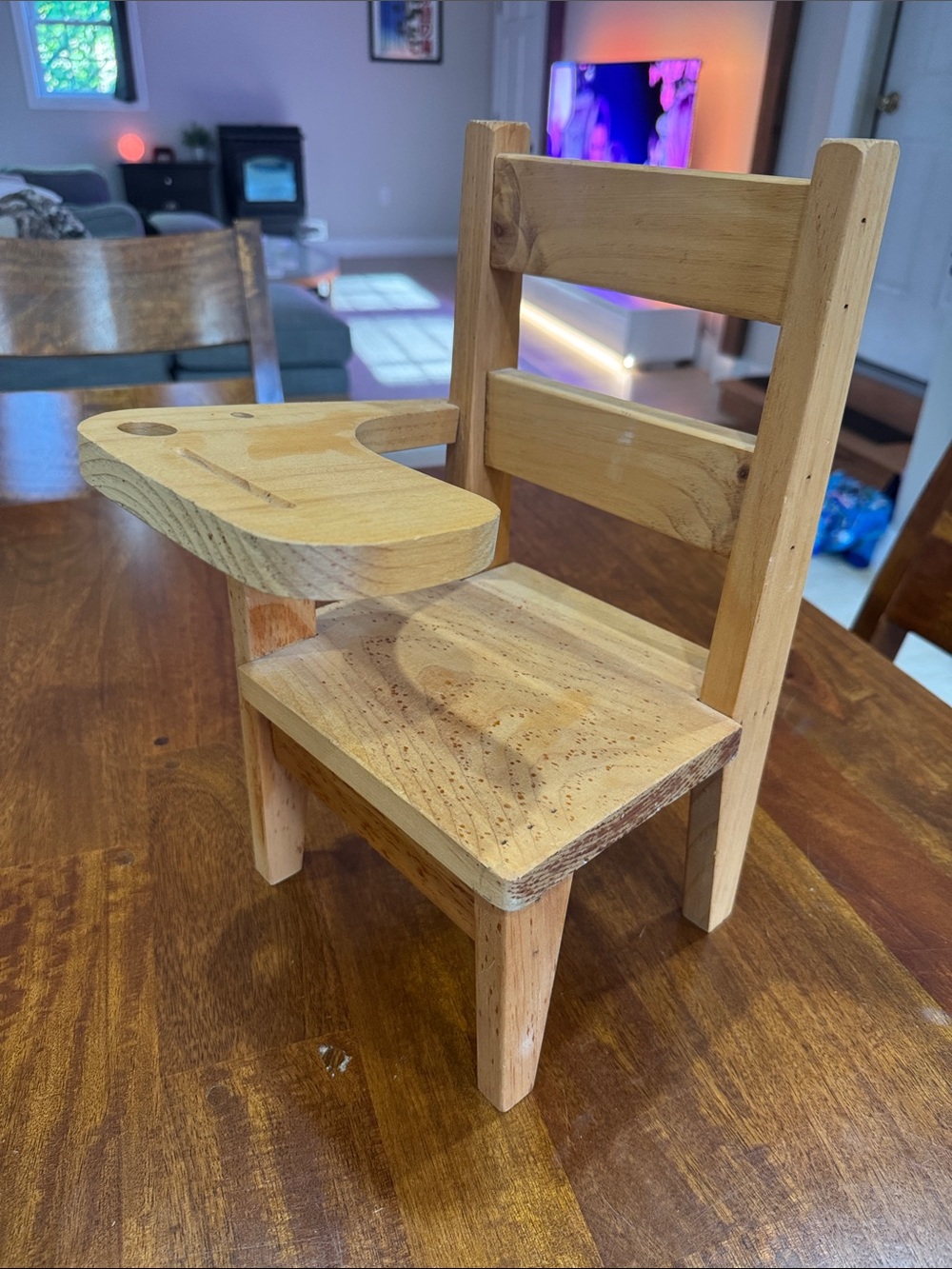 Vintages Doll School Desk Natural Wood